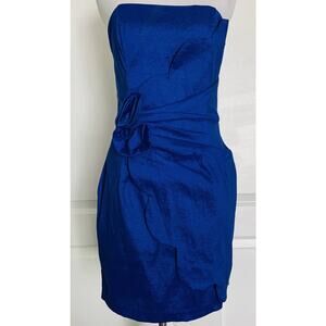 $168 CACHE Strapless Mini Dress Cocktail Party Holiday Dance Stretch Fitted 8